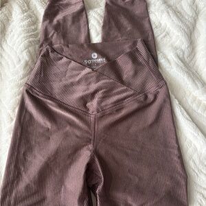 90 Degree by Reflex metallic ribbed leggings Sz S
